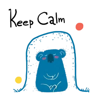 Keep calm like Koala @stickersb2b telegram stickers