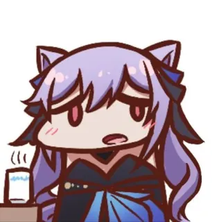 🍵 Keqing Genshin Impact keqing, genshin impact, anime, videospiel, süß, fanart telegram sticker