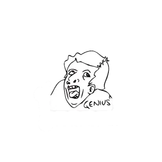 😜 GENIUS meme, genius, internet, funny, humor, lol telegram sticker
