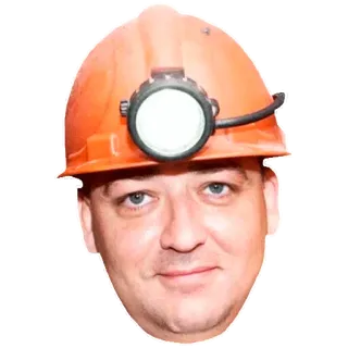 👎 górnik, kask, budowa, pracownik, bezpieczeństwo telegram sticker