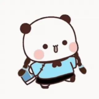 🎈 Panda, Cartoon, Schattig, Dier, Beer, Sticker whatsapp sticker