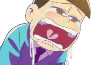 😭 Anime, Menangis, Sedih, Patah hati, Kartun whatsapp sticker