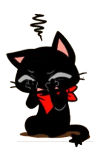 😣 gato, triste, desenho animado, emoção, adesivo telegram sticker