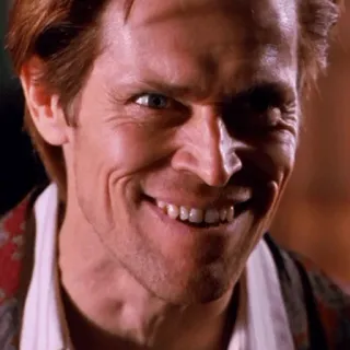 😈 Green Goblin Spider-Man Willem Dafoe, villain, Norman Osborn, Green Goblin, Spider-Man, evil, smirk telegram sticker