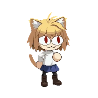🤔 Neco Arc 涅科弧, 动漫, 猫, 表情包, 搞笑, 贴纸 telegram sticker