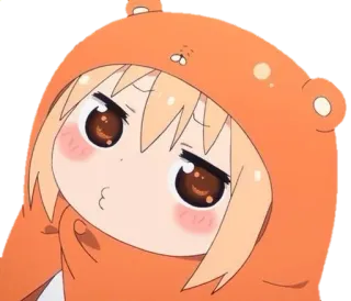 🌟 Umaru Doma Himouto! Umaru-chan anime, umaru, słodkie, dziewczyna, bluza z kapturem whatsapp sticker