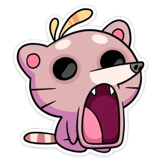 😳 cartoon, animal, cat, sticker, cute, funny, kawaii whatsapp sticker