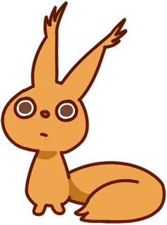 😐 zwierzę, wiewiórka, kreskówka, słodki, ilustracja, las telegram sticker