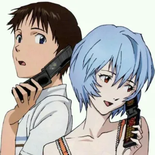 📞 Shinji Ikari Neon Genesis Evangelion アニメ, キャラクター, スマホ, エヴァンゲリオン telegram sticker