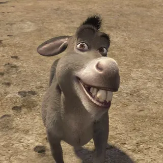 😬 Donkey Shrek ลา, ดรีมเวิร์คส, แอนิเมชั่น, ยิ้ม, เป็นมิตร telegram sticker