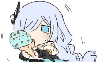 🏖 anime, ice cream, eating, cute, cartoon, chibi, character telegram sticker