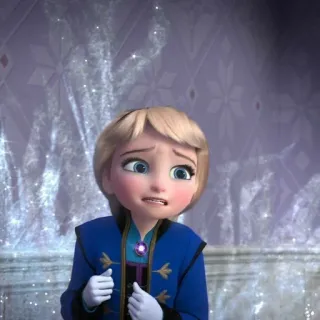 👾 Elsa Frozen Elsa, Frozen, Disney, Dibujos animados, Princesa, Preocupada telegram sticker
