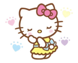 🌟 Hello Kitty chat, mignon, kawaii, minou, Sanrio telegram sticker