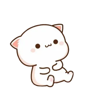 😌 imut, kucing, stiker, kartun, binatang telegram sticker