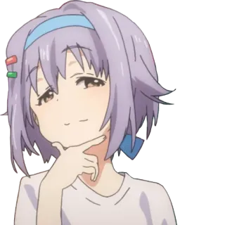 🤔 Anime, Fille, Pensive, Mignonne, Suffisante telegram sticker
