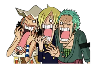 😵 One Piece anime, one piece, sanji, zoro, usopp telegram sticker