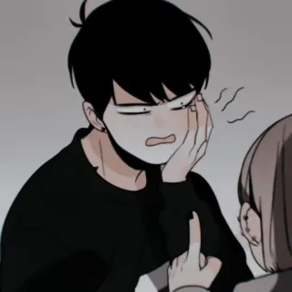 🕯 Cartoon, Anime, Finger zeigen, Schimpfen, Verärgert, Ausdruck telegram sticker