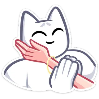 ☺️ chat, mignon, animal, autocollant, kawaii telegram sticker