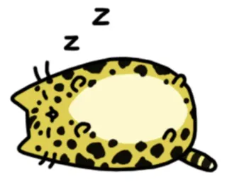 💤 Z Z 猫, 睡觉, 卡通, 动物, 可爱, 懒, zz telegram sticker