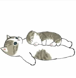 💗 kot, kociak, słodki, zwierzę, zwierzę domowe, śpiący, domowy, uroczy telegram sticker