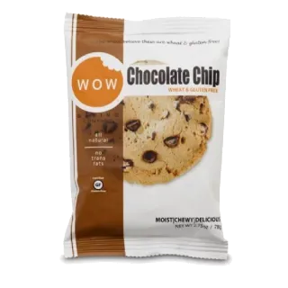 🍪 Chocolate Chip, wheat & gluten free, all natural, no trans fats comida, gotas de chocolate, biscoito, lanche, sem trigo, sem glúten, sobremesa whatsapp sticker