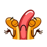 Juicy Hot Dog telegram stickers