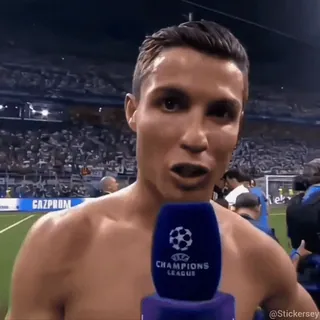 💪 Cristiano Ronaldo Cristiano Ronaldo, Fußball, Sport, Athlet, Interview telegram sticker