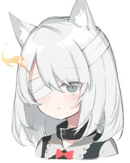 😶 Anime, Chica gato, Kawaii, Vendaje, Criada, Lindo, Manga telegram sticker