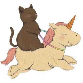 ✨ cat, unicorn, cute, fantasy, animal, sticker telegram sticker