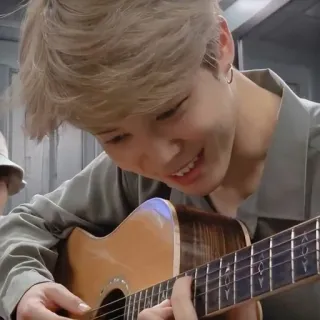 🎸 Gitarre, Musik, Musiker, Akustikgitarre, Gitarre spielen, Mann, Person telegram sticker