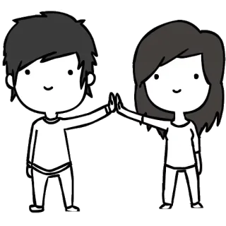 👯 Desenho animado, Personagens, Toca aqui, Amizade, Saudação telegram sticker