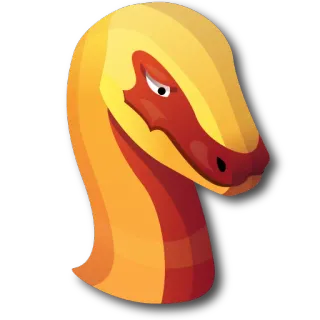 😢 serpiente, reptil, animal, amarillo, naranja, dibujo animado telegram sticker