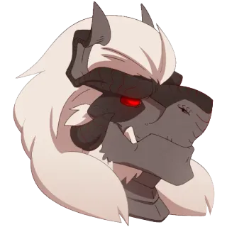 😀 Аниме, Монстр, Существо, Фэнтези, Голова, Портрет, Животное telegram sticker