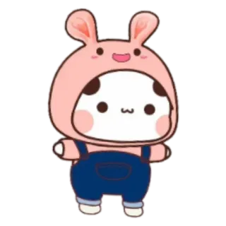 😌 Kartun, Lucu, Kelinci, Karakter, Stiker, Menggemaskan telegram sticker