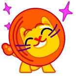 😁 Löwe, Cartoon, Tier, niedlich, funkeln, fröhlich telegram sticker