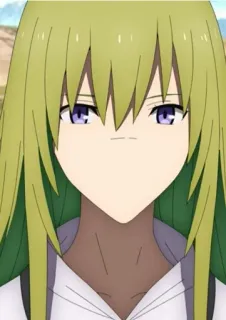 😂 Anime, Charakter, Portrait, Lange Haare, Lila Augen telegram sticker