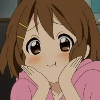 ❤️ Yui Hirasawa K-On! Anime, Mignon, Fille, Dessin animé, Yui Hirasawa, K-On ! telegram sticker