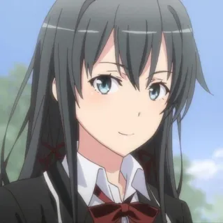 🫓 Yukino Yukinoshita My Teen Romantic Comedy SNAFU อนิเมะ, เด็กผู้หญิง, ชุดนักเรียน, น่ารัก, ภาพเหมือน whatsapp sticker