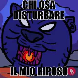 🙁 CHI OSA DISTURBARE IL MIO RIPOSO animale, cartone animato, gatto, leone, dormire, divertente telegram sticker