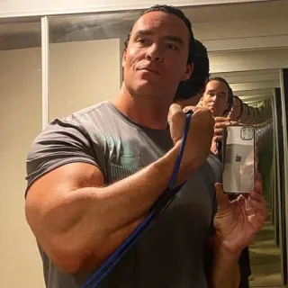 🤳 man, exercise, fitness, selfie, mirror, muscles, gym, workout telegram sticker