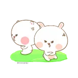 😤 thỏ, thỏ con, dễ thương, giận dữ, hoạt hình, động vật whatsapp sticker