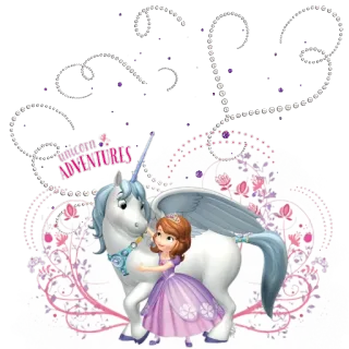 🦄 Sofia Mis Aventuras Sofia la Première, licorne, princesse, dessin animé, magie telegram sticker