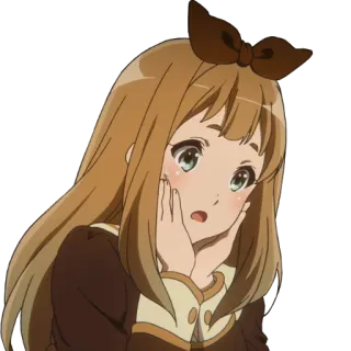😱 Anime, Fille, Mignon, Dessin animé telegram sticker