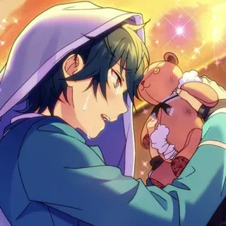 😭 anime, chorando, ursinho, triste, desenho animado, personagem, emocional whatsapp sticker
