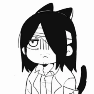 😐 Anime, Orecchie da gatto, Cartoni animati, Chibi telegram sticker