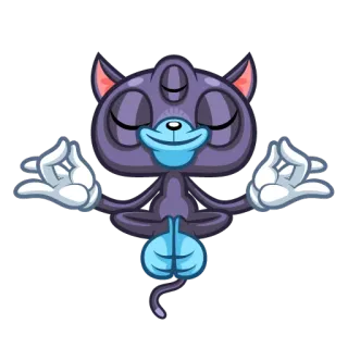 🧘‍♂️ thiền, mèo, yên bình, yoga telegram sticker