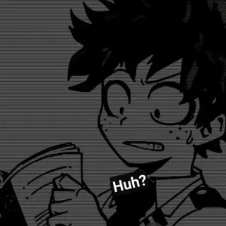 ❔ Huh? dudando, confundido, anime, manga, ¿eh? telegram sticker