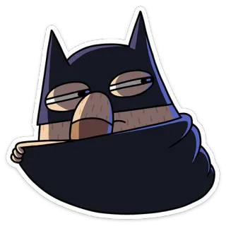 🦇 Batman Batman, cartoon, superhero, funny, comic book, DC Comics, mask telegram sticker