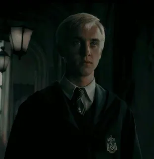🐍 Draco Malfoy Harry Potter mago, magia, Slytherin, estudiante, escuela telegram sticker