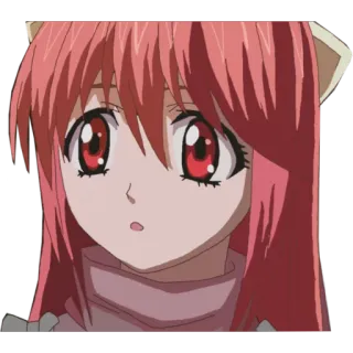 😳 Anime, Manga, Orejas de gato, Chica, Lindo, Pelo rojo telegram sticker